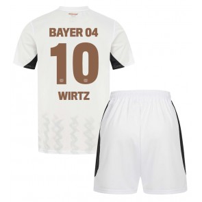 Bayer Leverkusen Florian Wirtz #10 Dětské Venkovní dres komplet 2024-25 Krátký Rukáv (+ trenýrky)